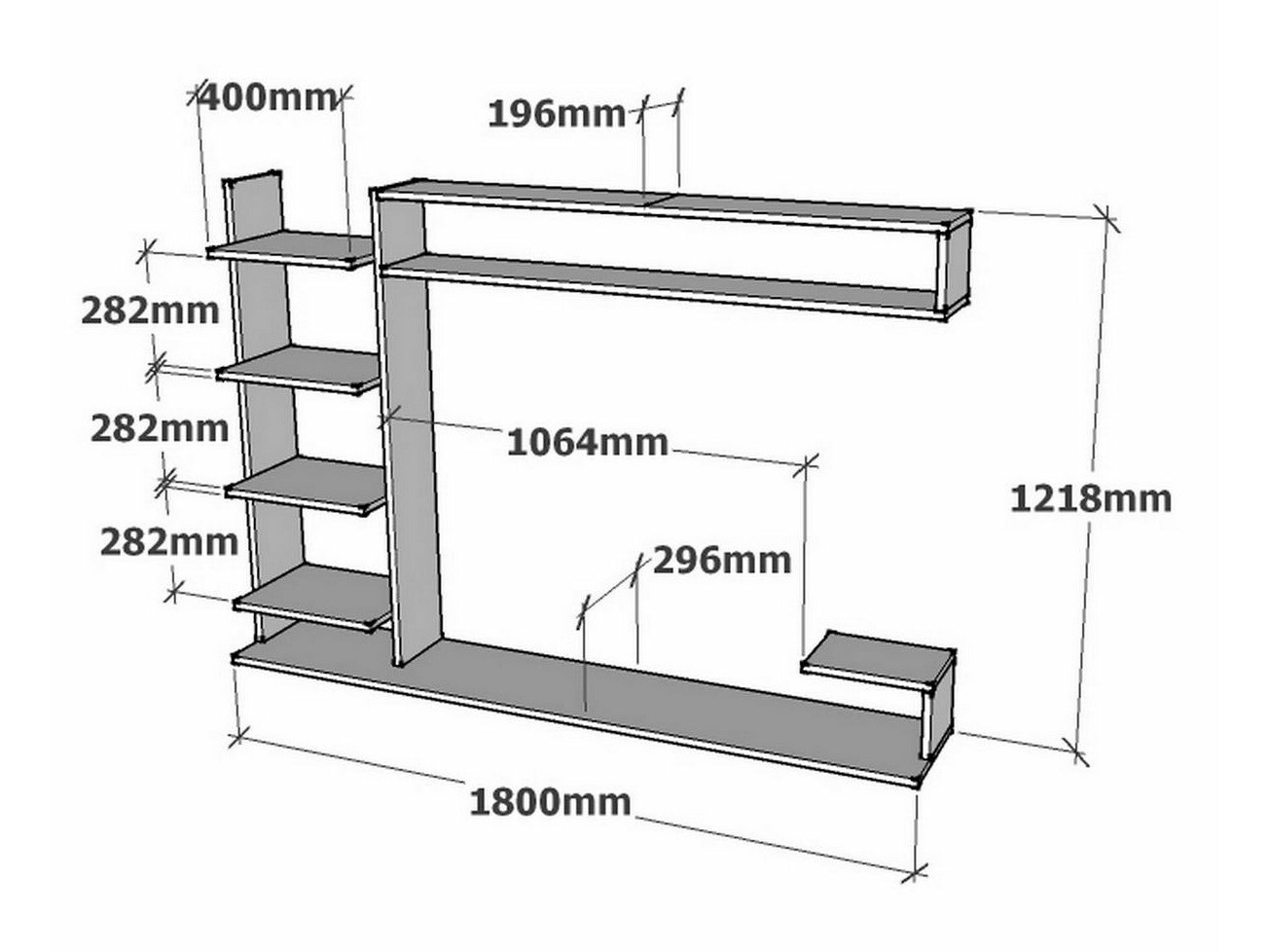 Estantería de pared Kailua 1427