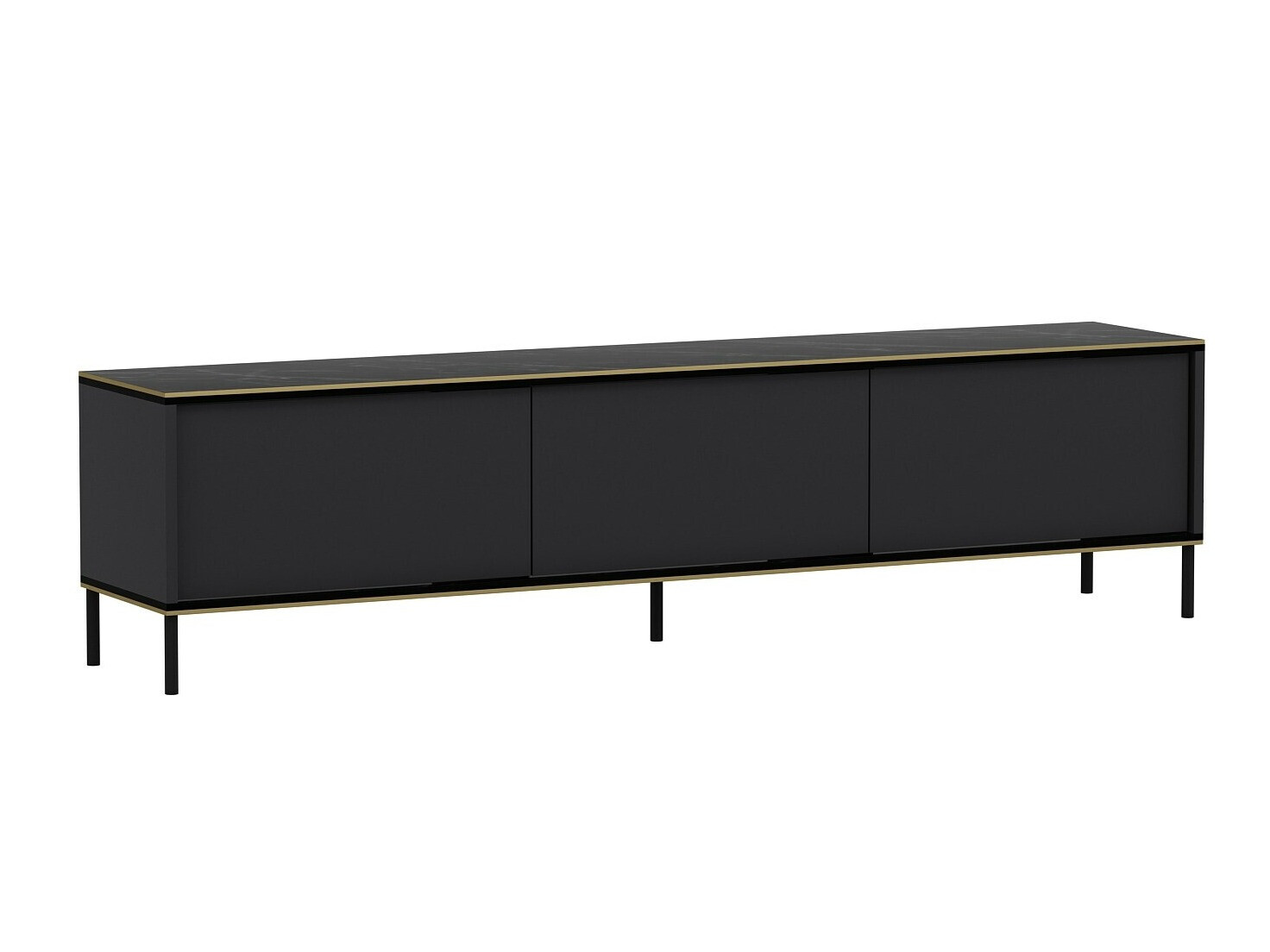 Mueble TV Kailua 1711 (Antracita + Mármol negro)