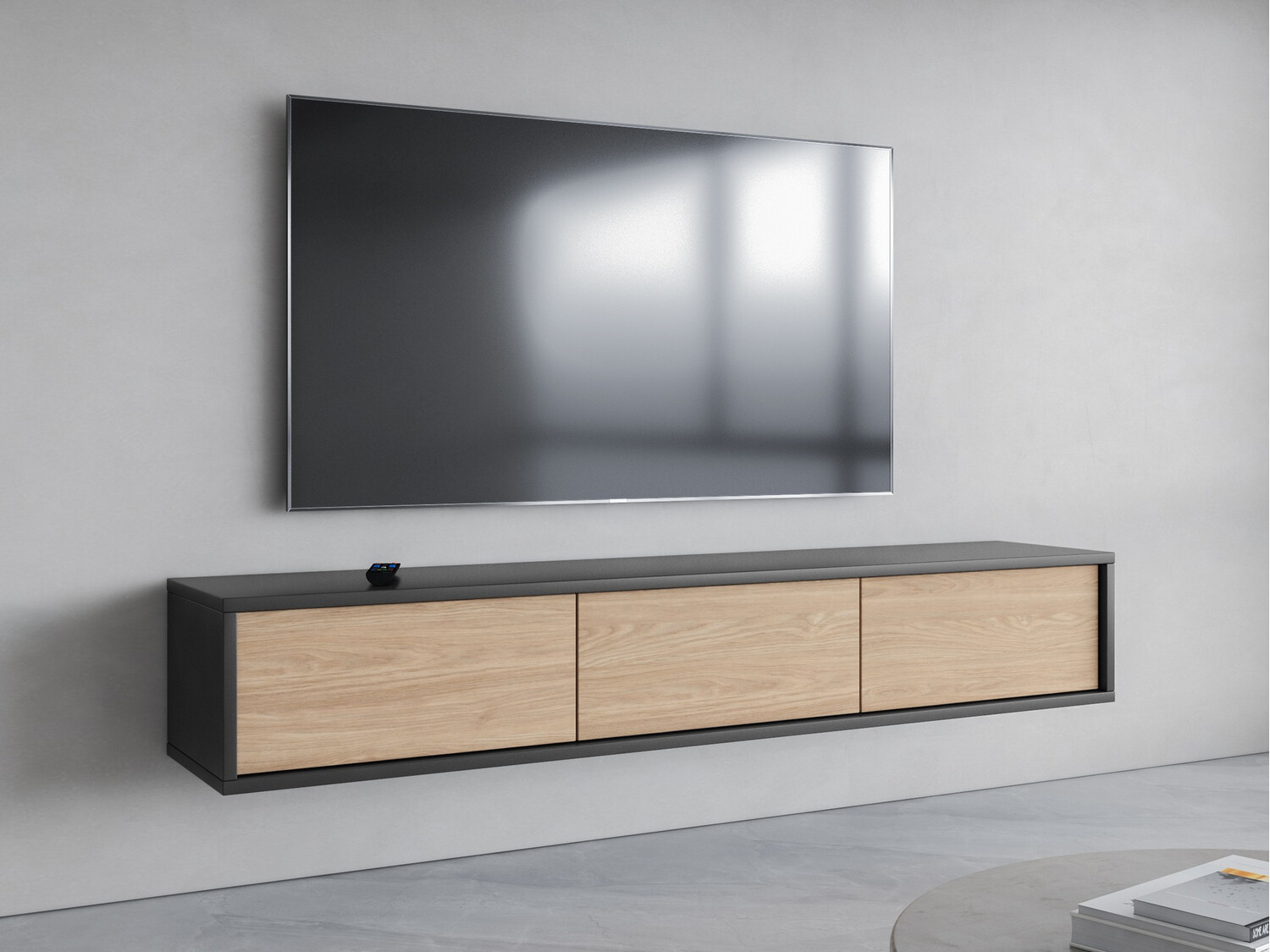Mueble TV Austin 324 (Antracita + Roble)