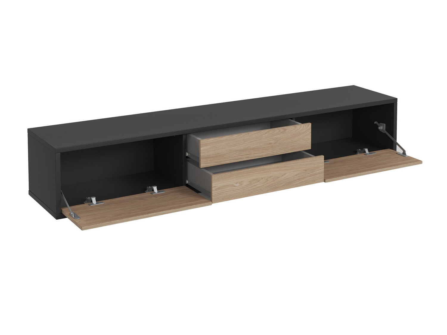 Mueble TV Austin 325 (Antracita + Roble)