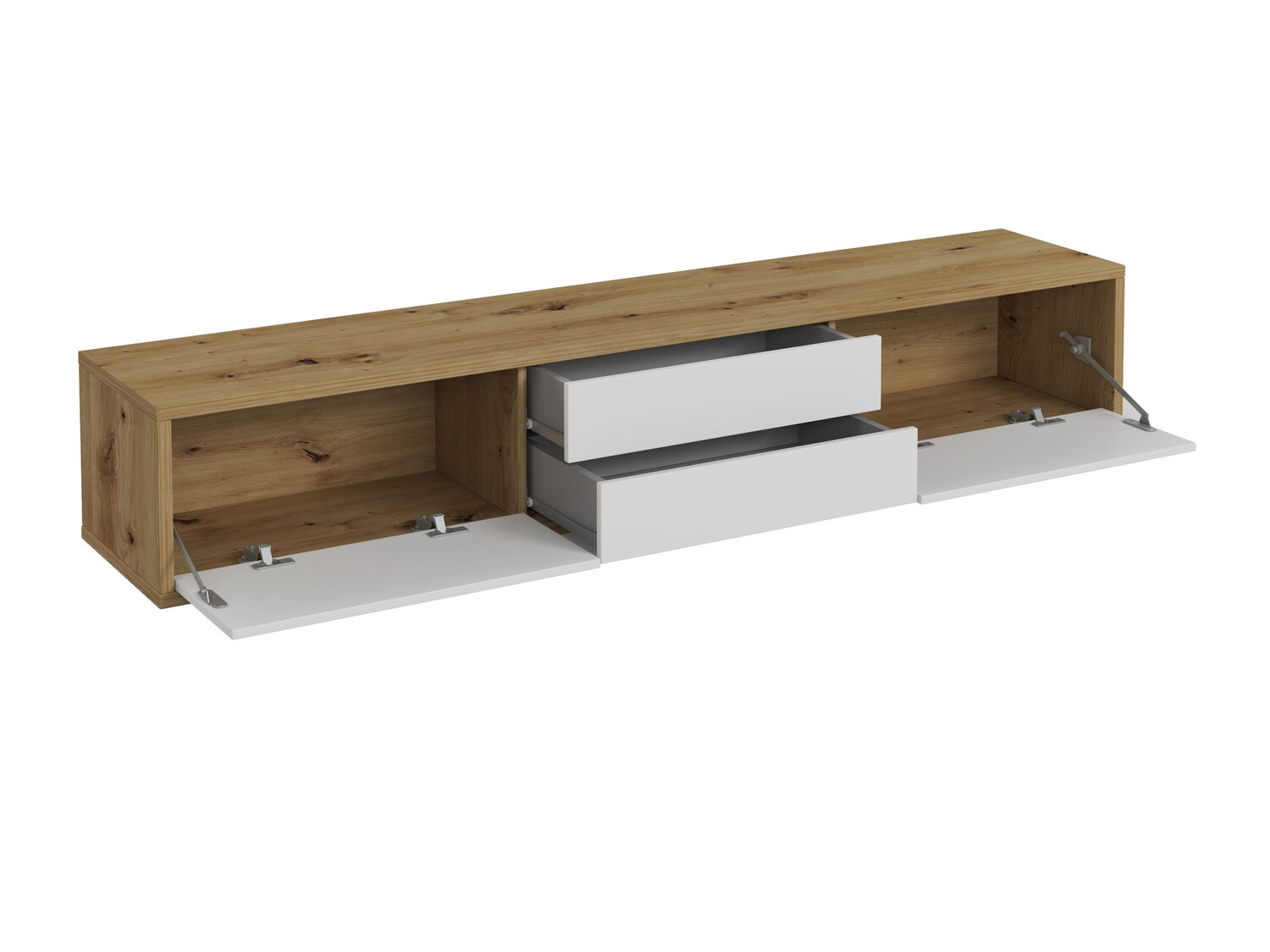 Mueble TV Austin 325 (Roble Artisan + Blanco)