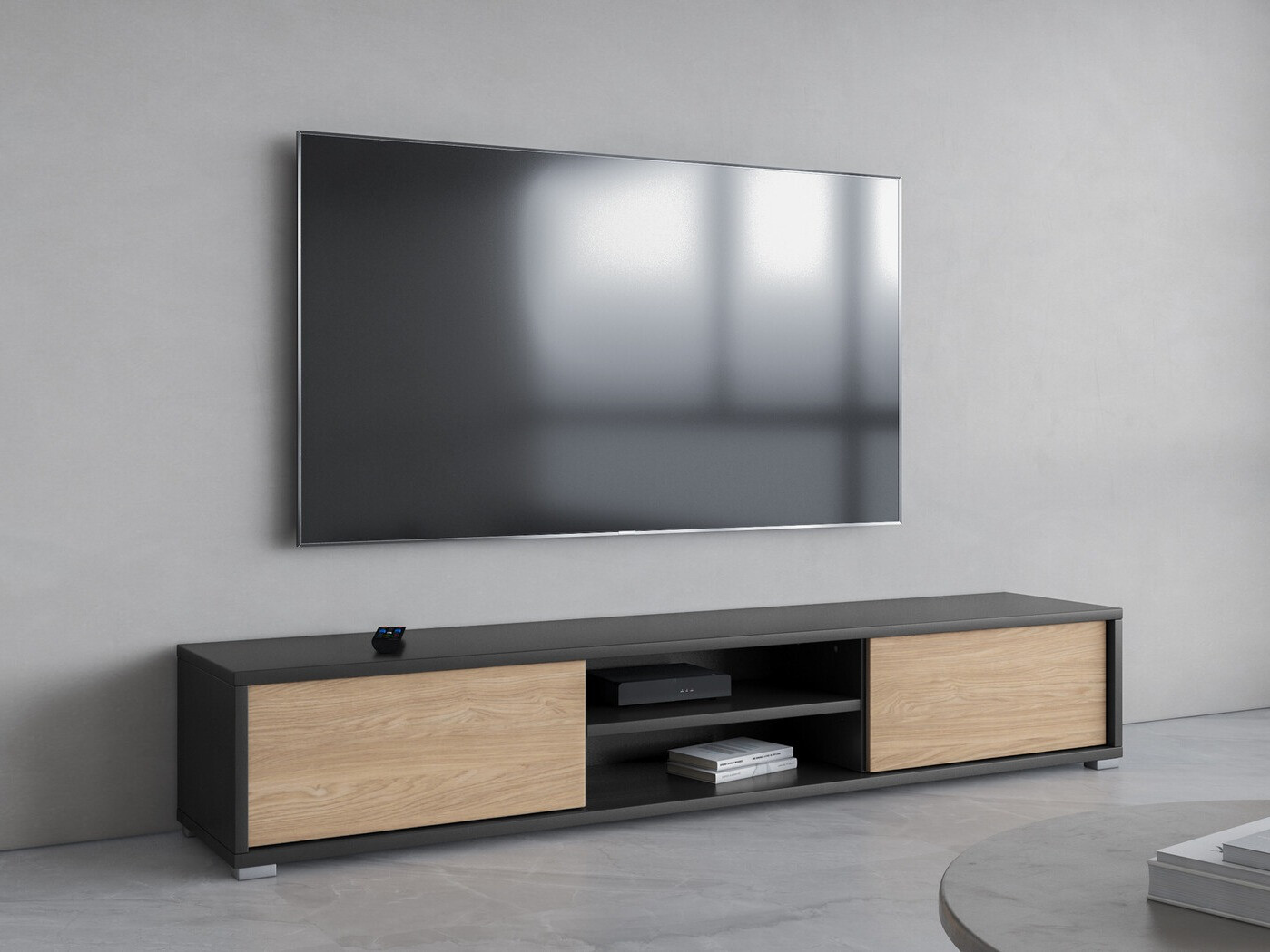 Mueble TV Austin 326 (Antracita + Roble)