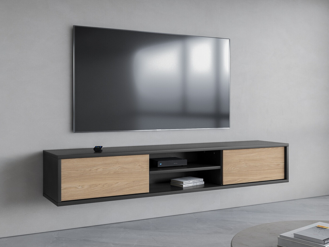 Mueble TV Austin 326 (Antracita + Roble)
