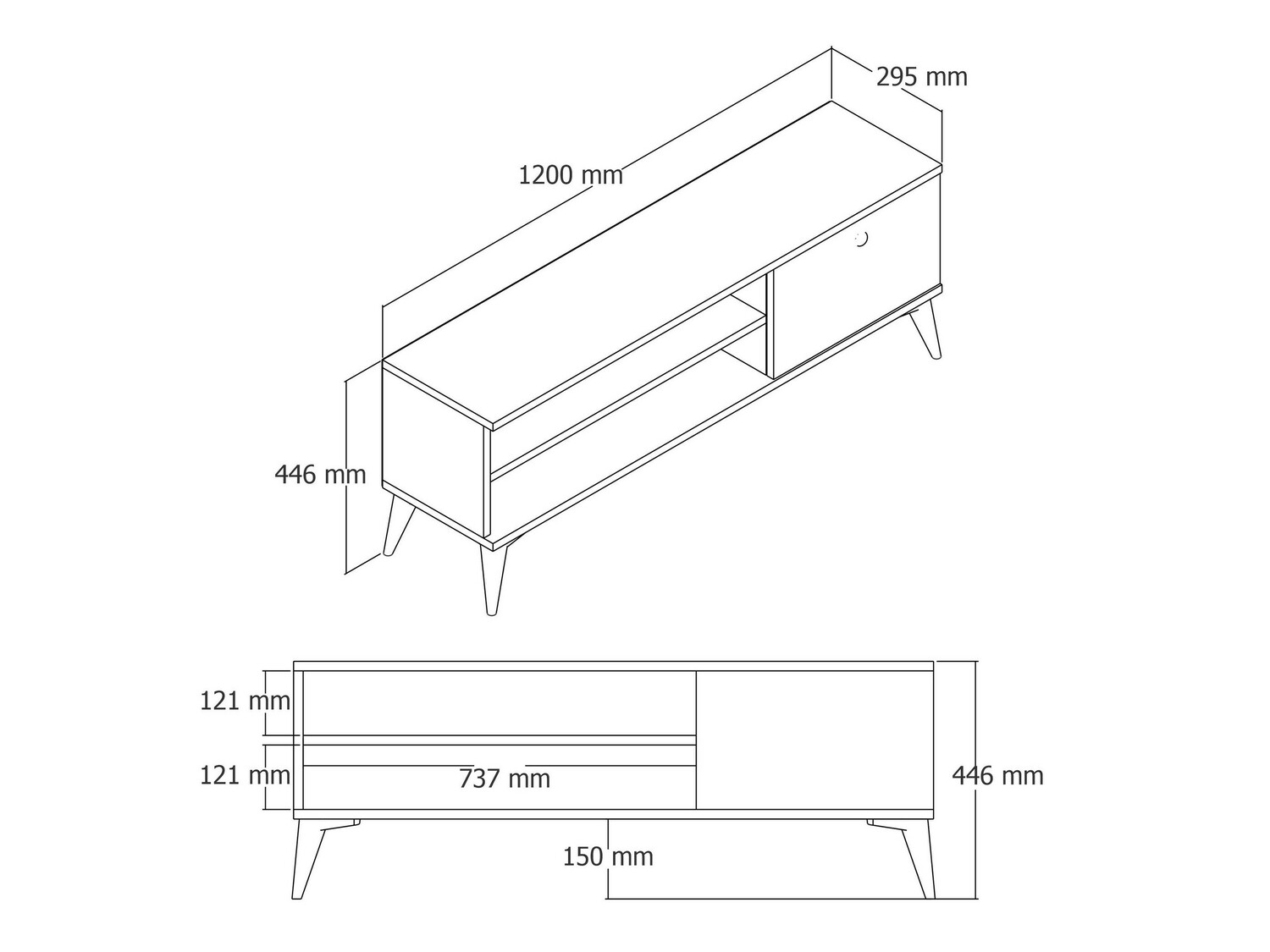 Mueble TV Kailua 968 (Roble)