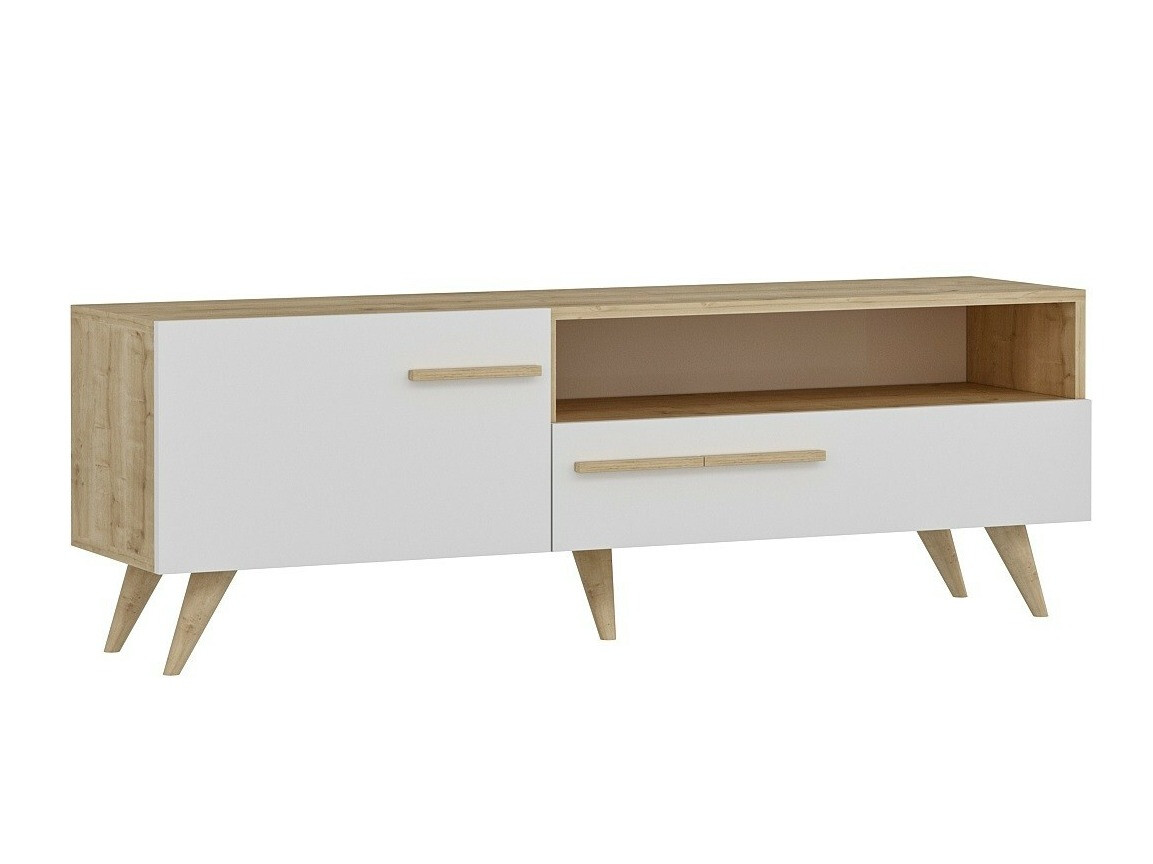 Mueble TV Kailua 1850 (Blanco + Roble)