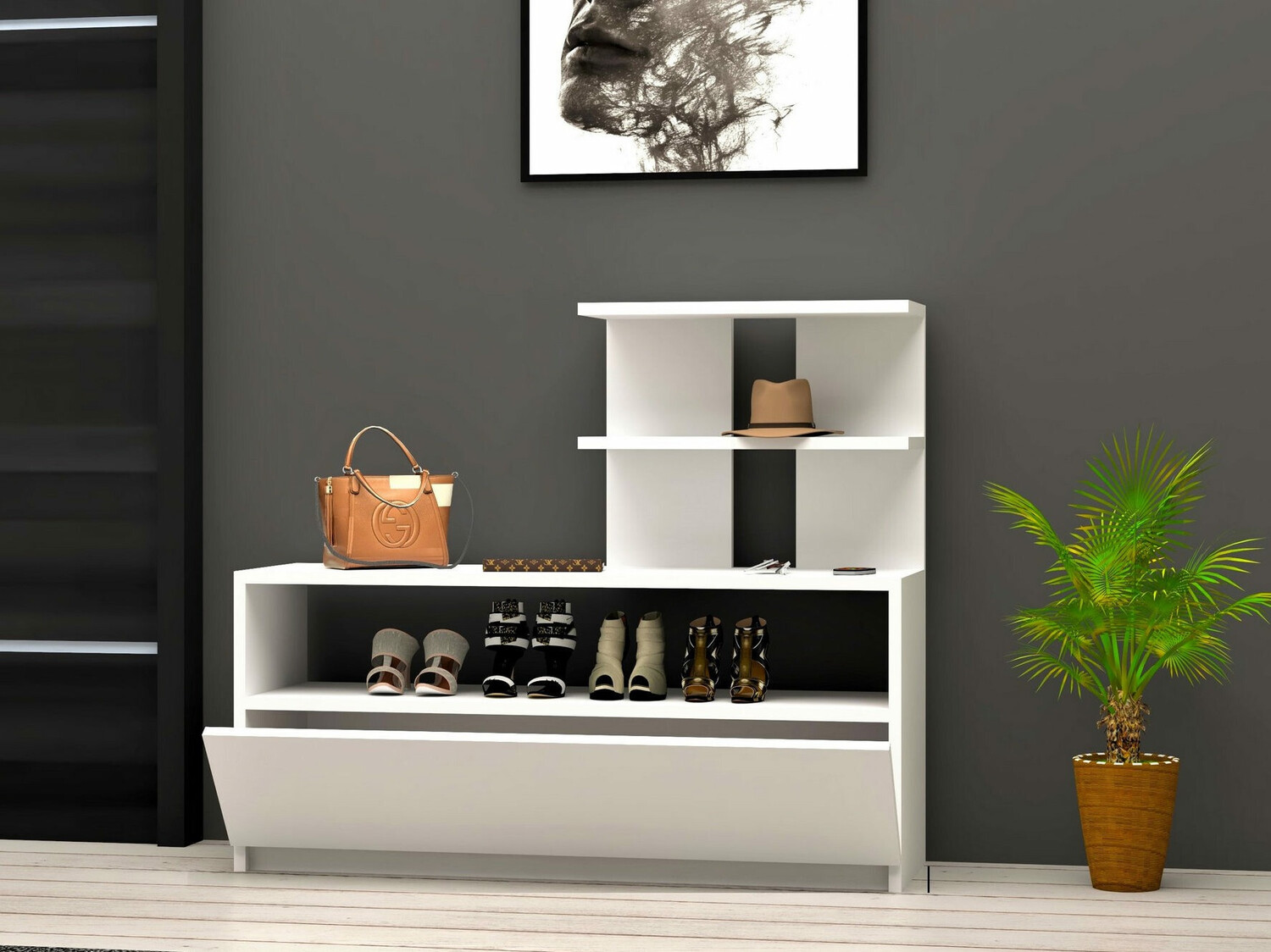 Estante para zapatos Kailua 1064 (Blanco)