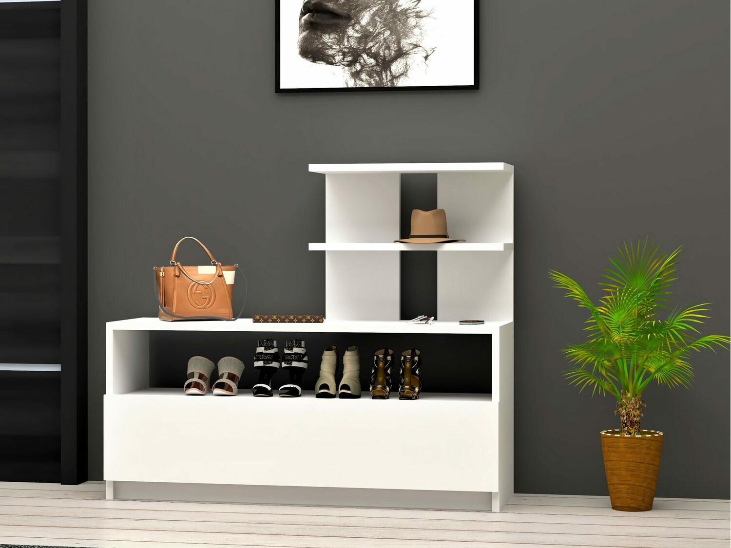 Estante para zapatos Kailua 1064 (Blanco)