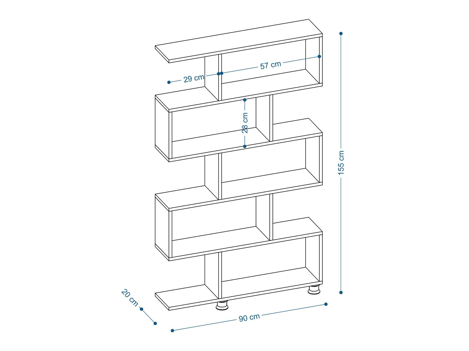 Estantería Kailua 1042 (Roble)