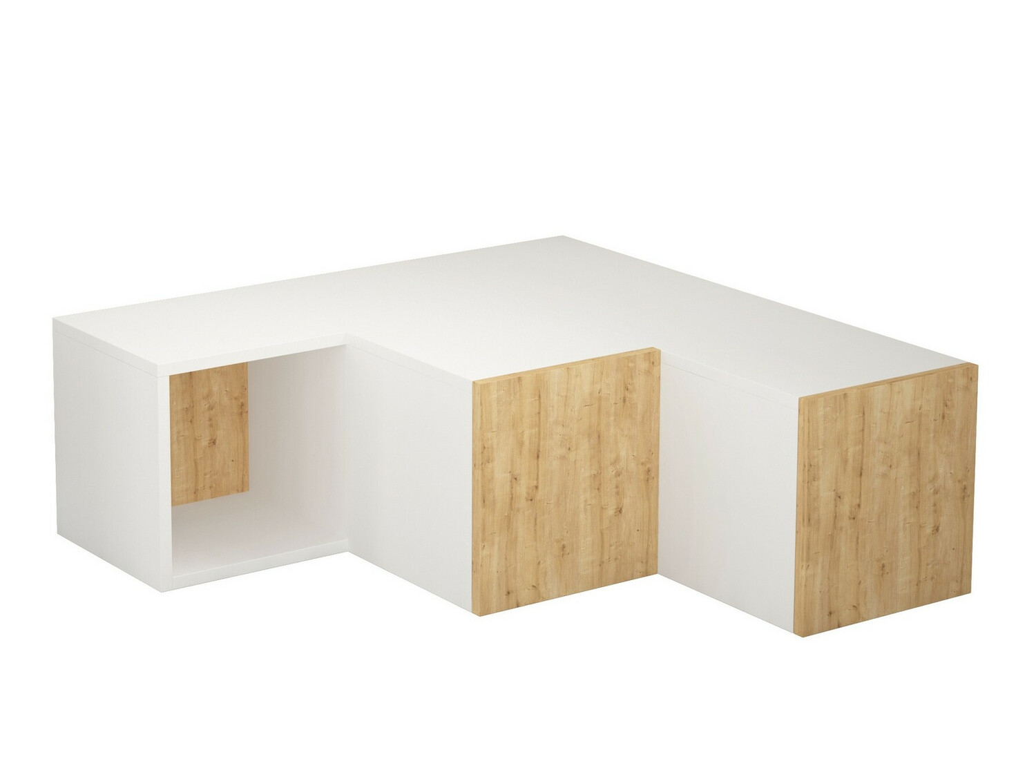 Mueble TV Kailua 1058 (Blanco + Roble)