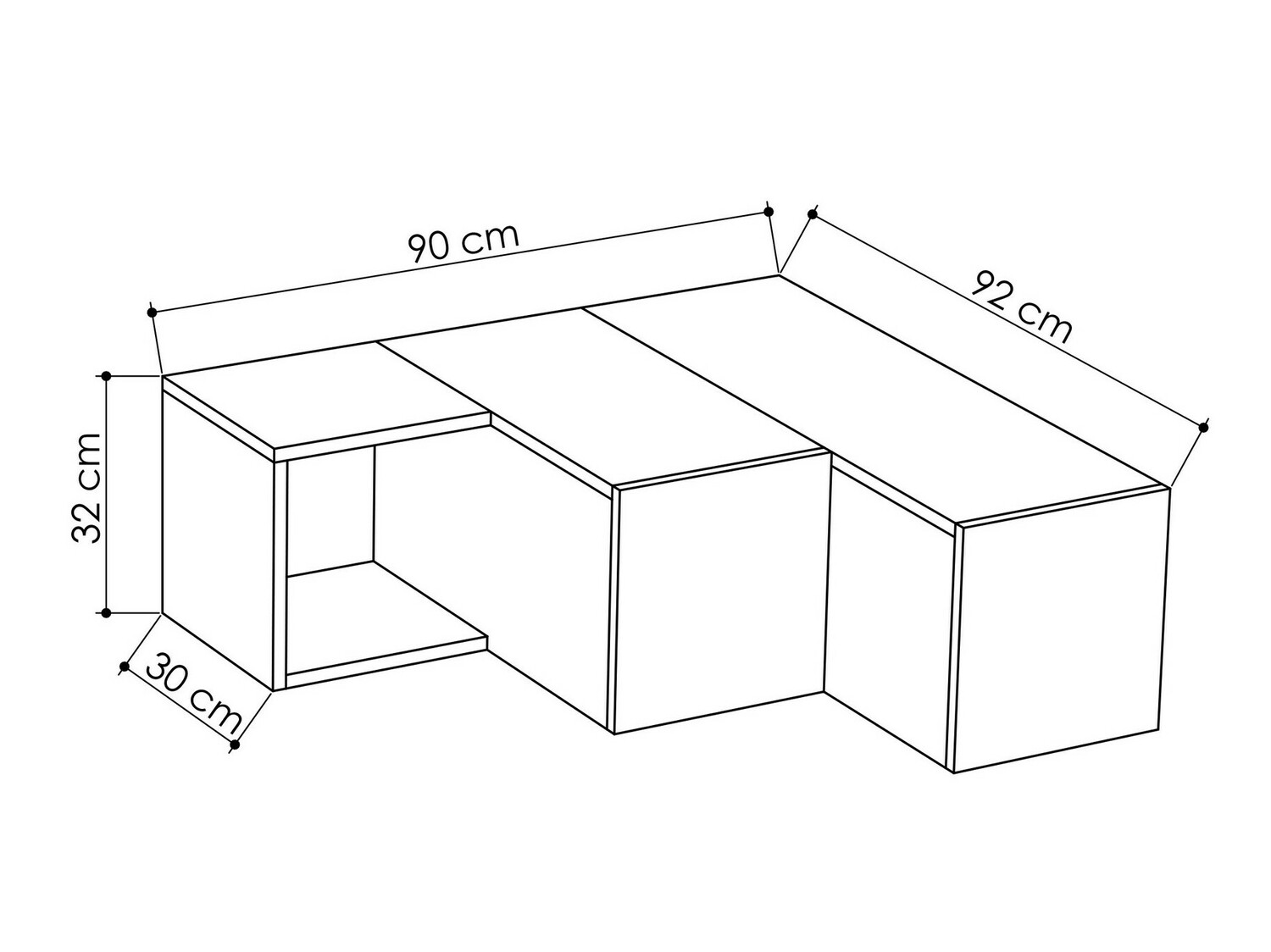Mueble TV Kailua 1058 (Blanco + Roble)