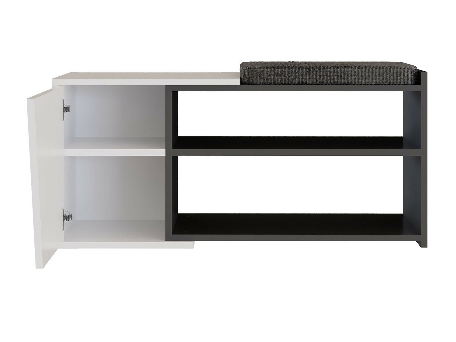 Estante para zapatos Kailua 1081 (Blanco + Antracita)