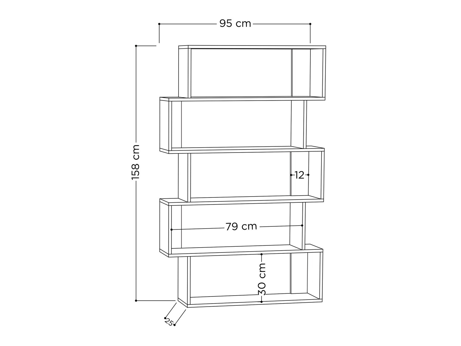 Estantería Kailua 1097 (Roble)