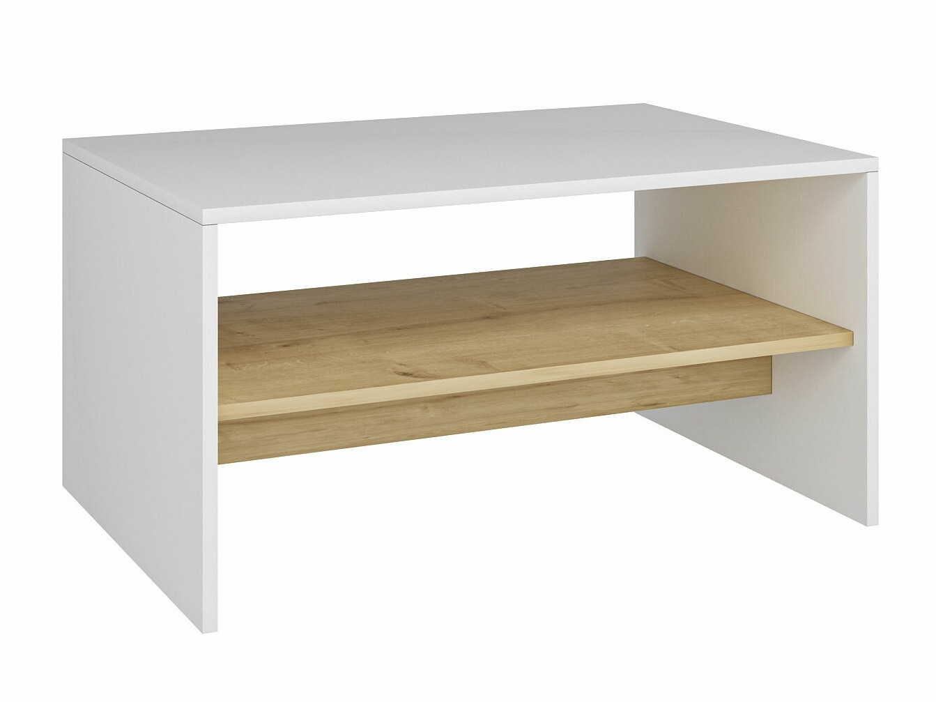Mesa de centro Kailua 1107 (Blanco + Roble)