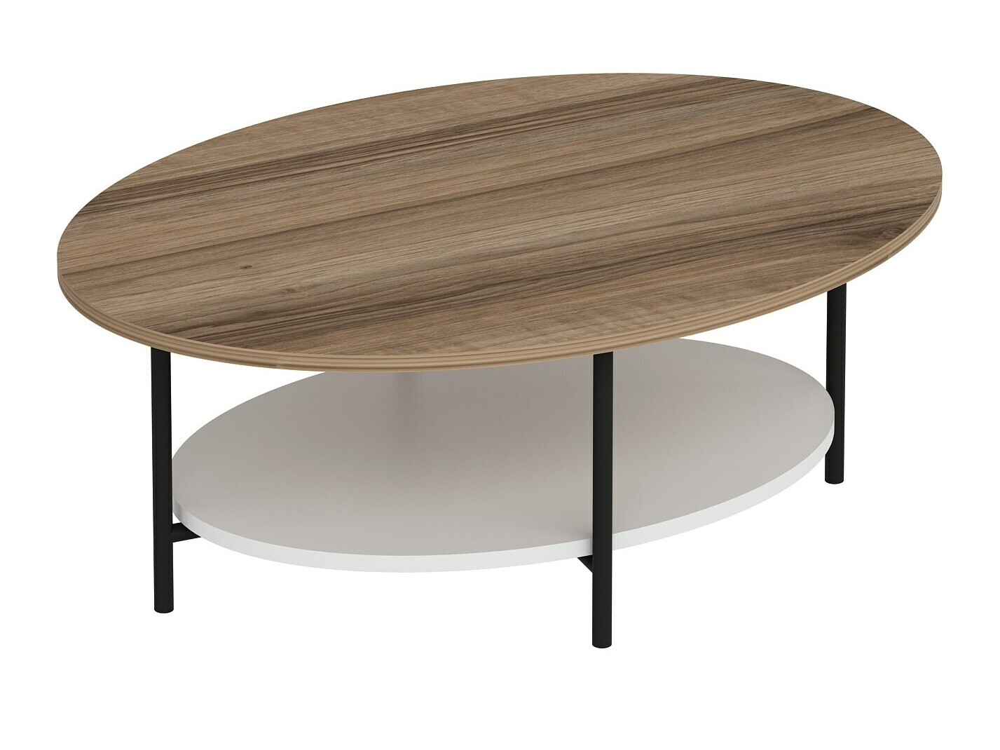 Mesa de centro Kailua 2460 (Blanco + Roble)