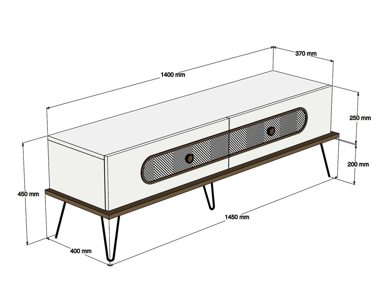 Mueble TV Kailua 1167 (Crema)