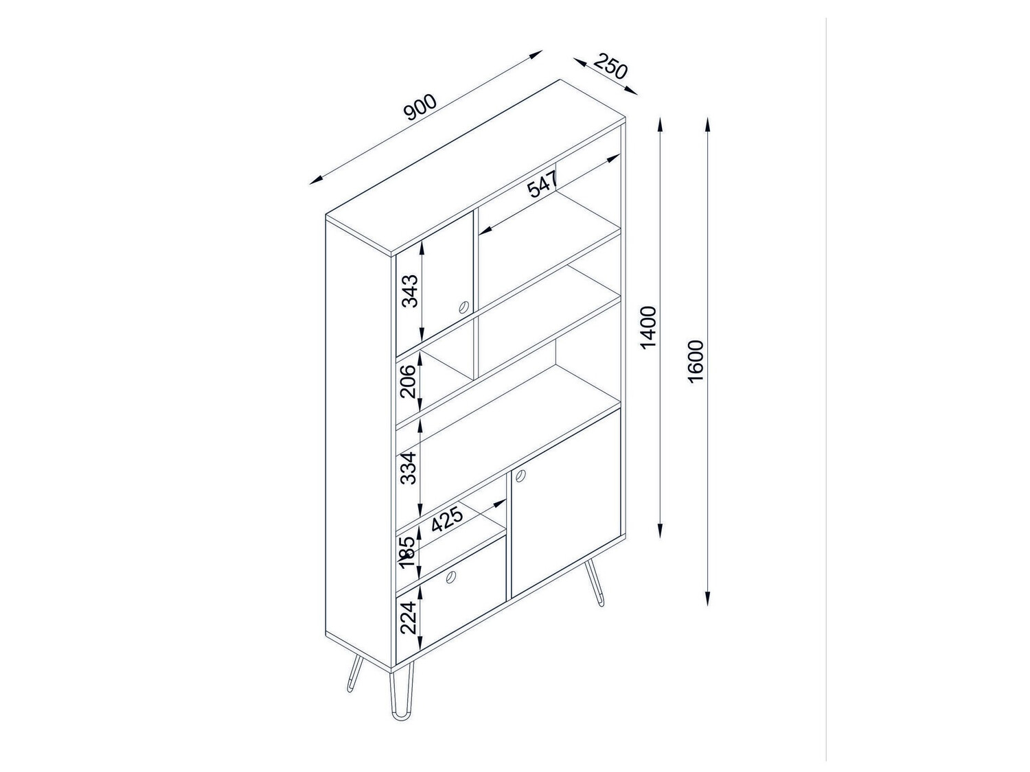 Estantería Kailua 1180