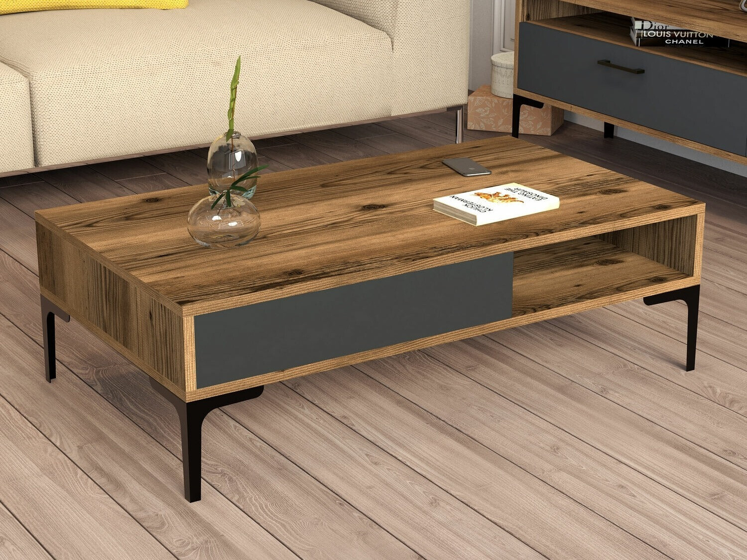 Mesa de centro Kailua 1239 (Antracita + Nogal)