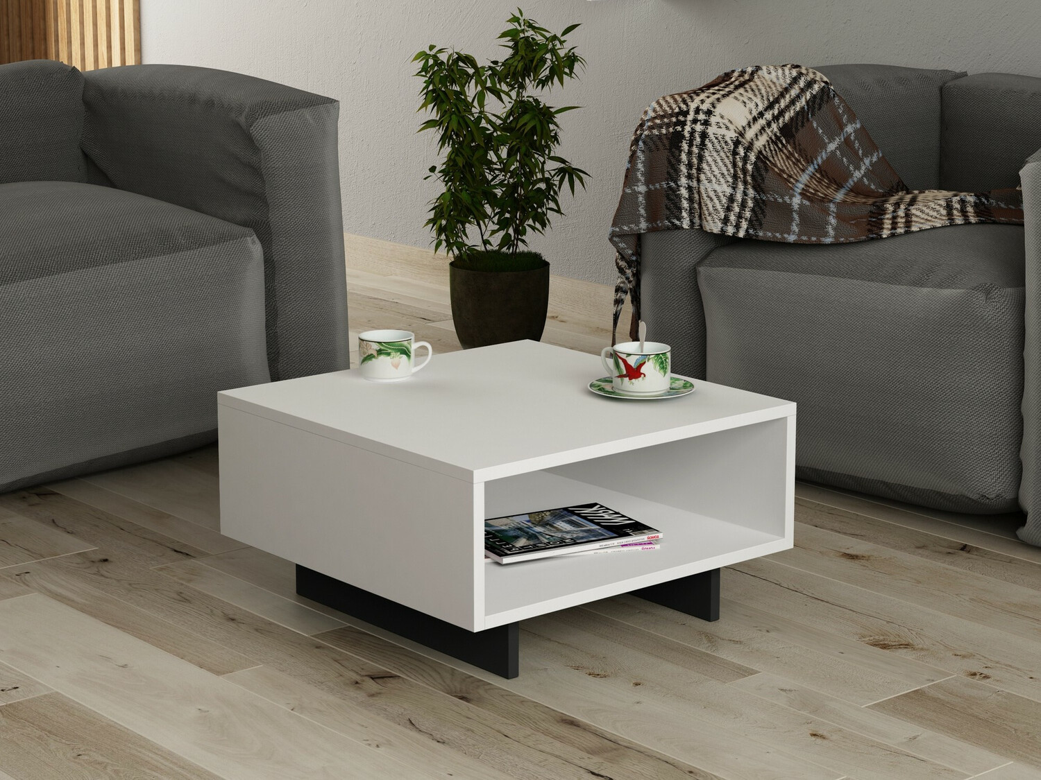Mesa de centro Kailua 1241 (Blanco + Antracita)