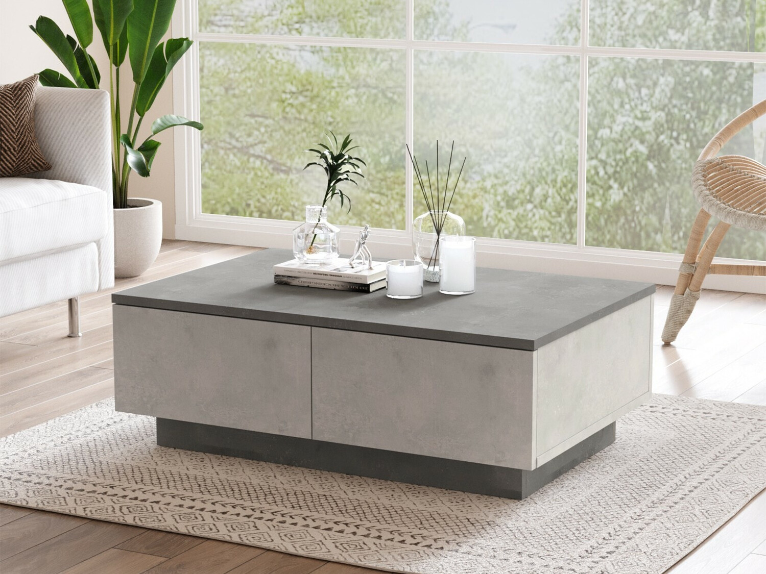 Mesa de centro Kailua 1248 (Antracita + Gris claro)