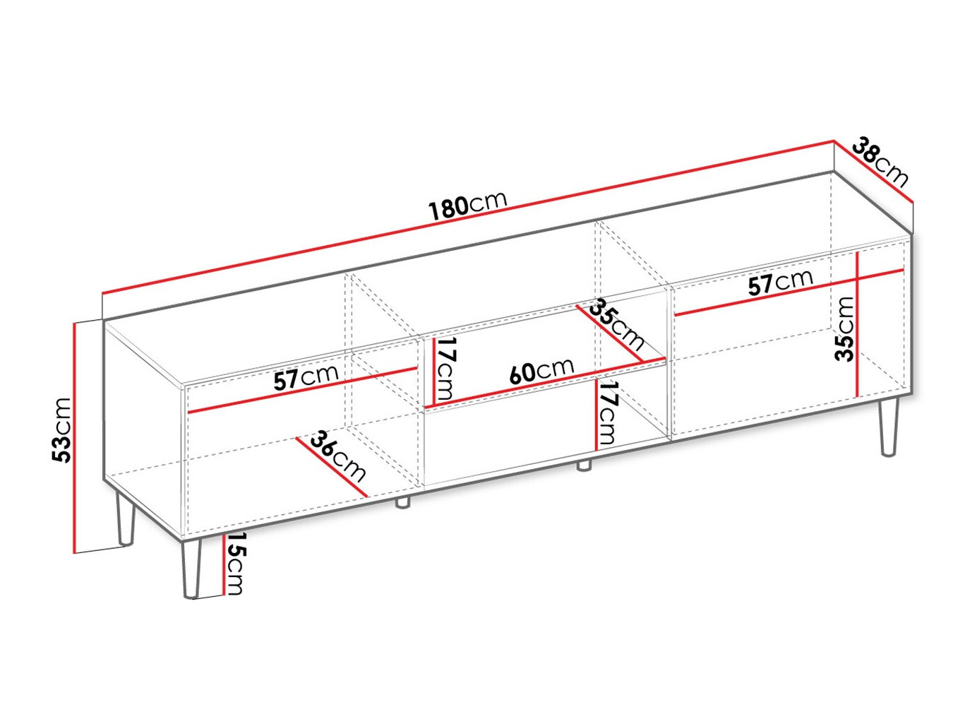 Mueble TV Comfivo Mavmono 106 (Negro)