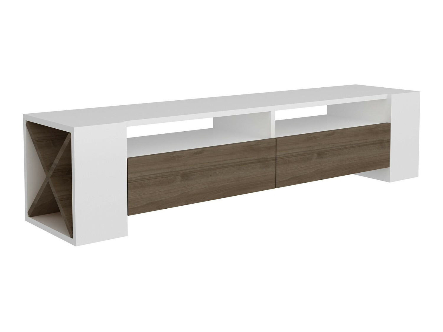 Mueble TV Kailua 1240 (Blanco + Nogal)