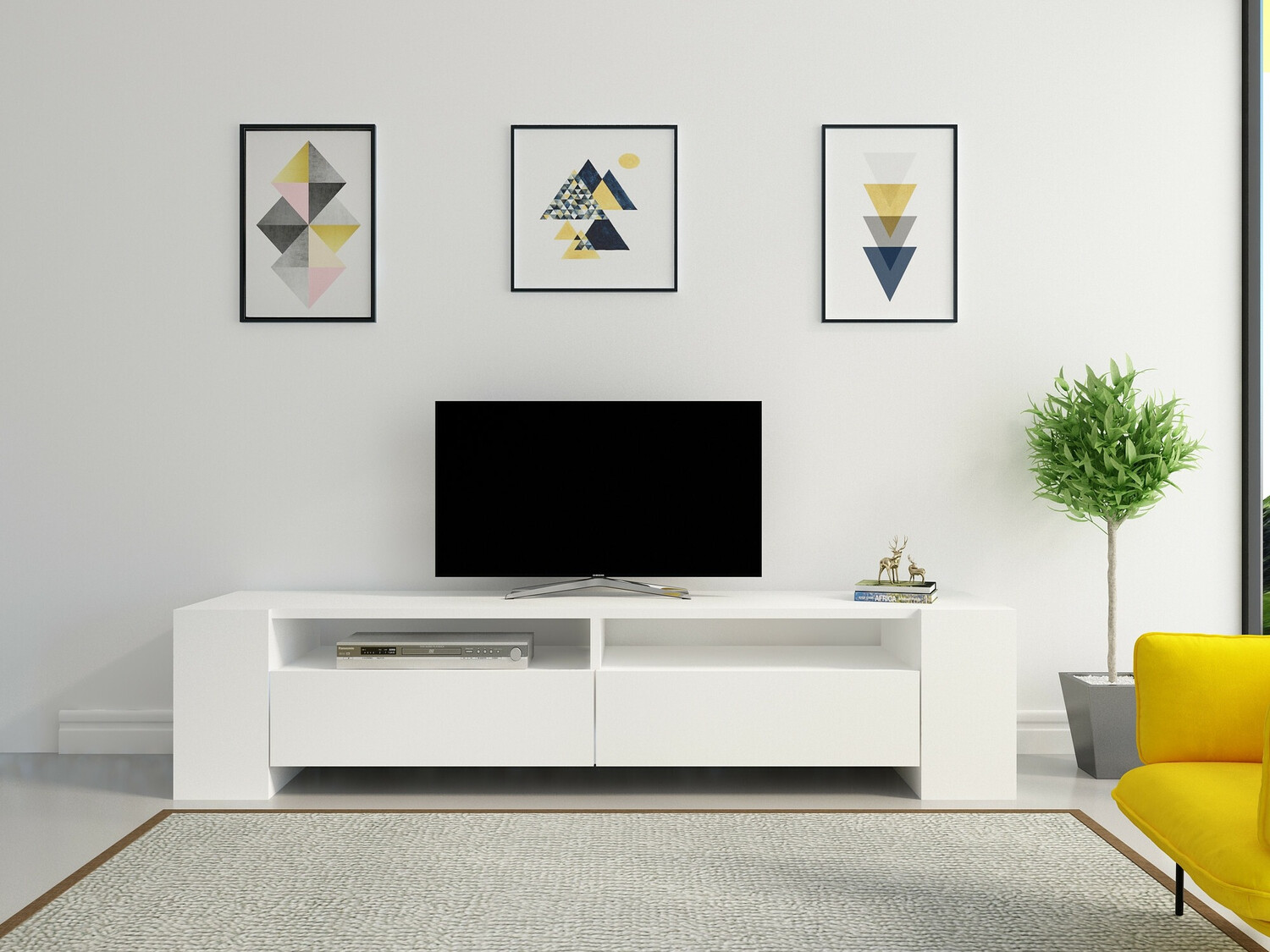 Mueble TV Kailua 1240 (Blanco)