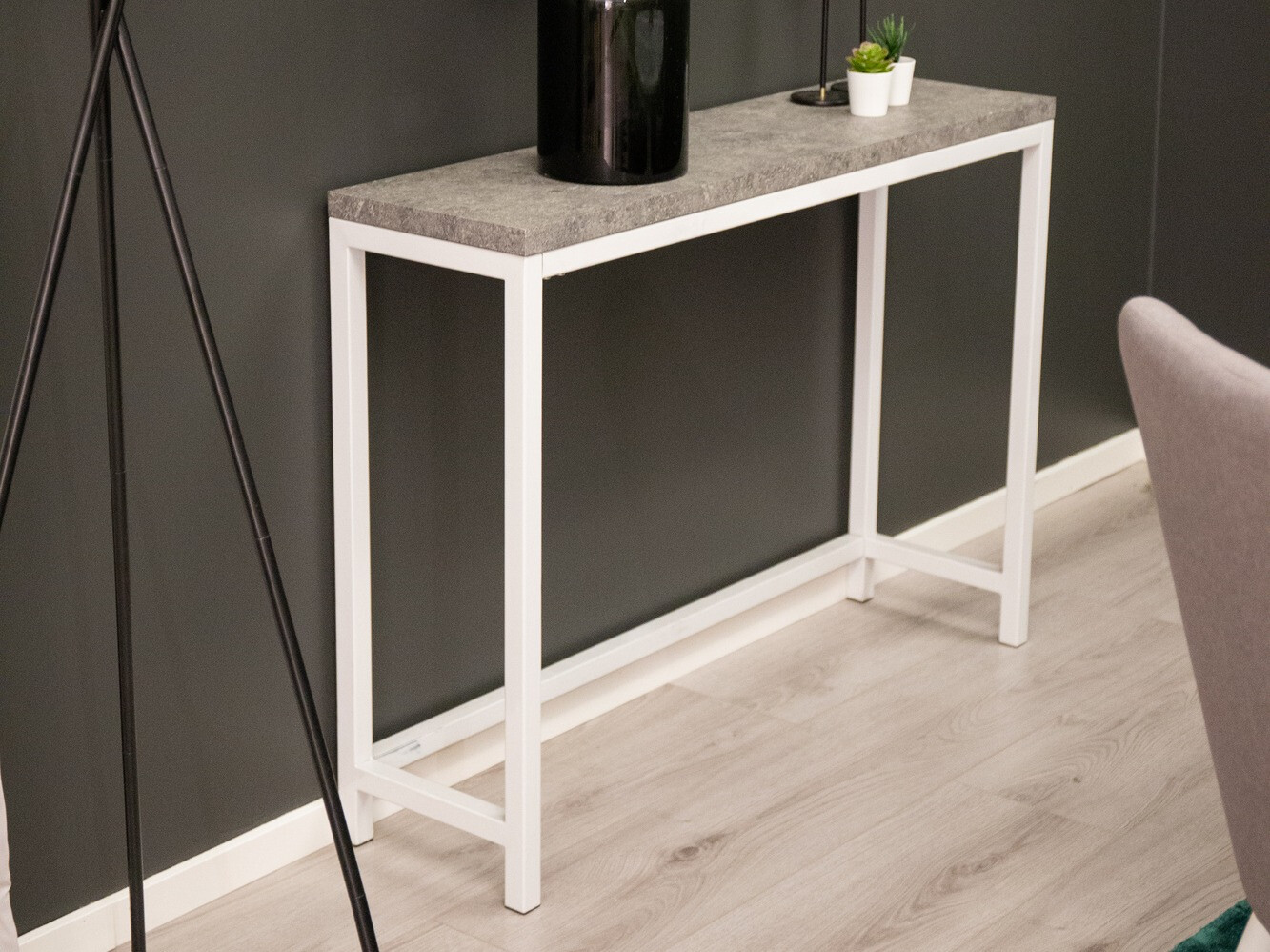 Consola Dallas 2468 (Blanco + Hormigón)