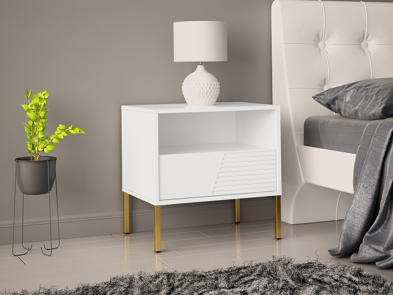 Mesilla de noche Verteni 101 (Blanco)