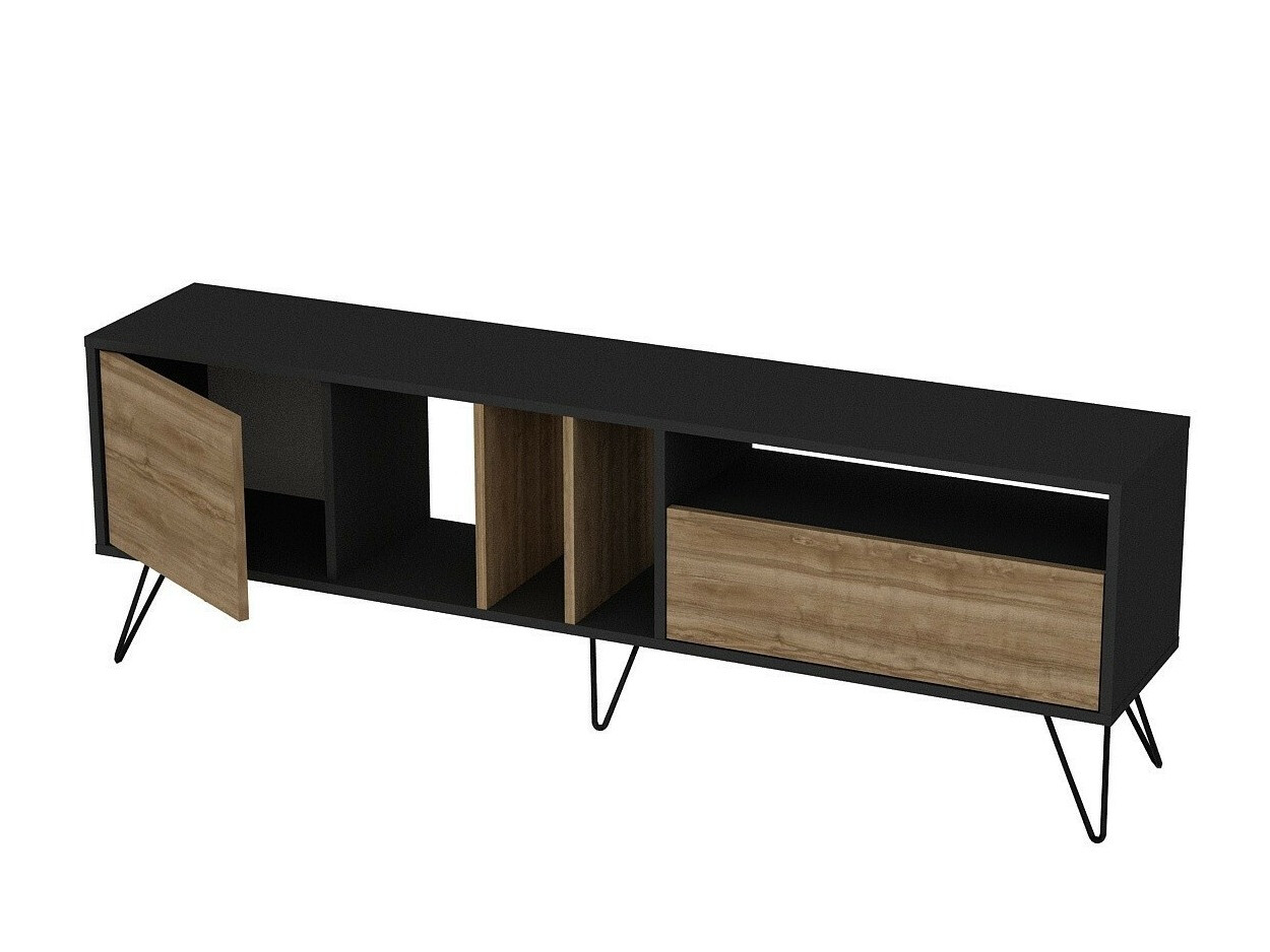 Mueble TV Kailua 1276 (Negro + Nogal)