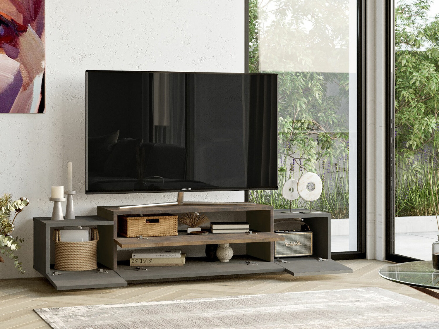 Mueble TV Kailua 1282 (Gris)