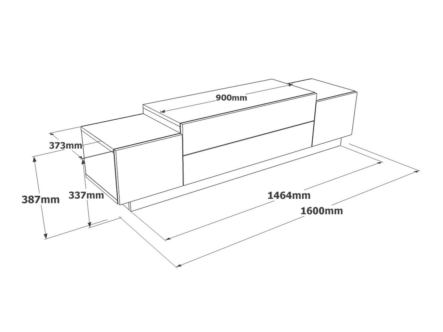 Mueble TV Kailua 1282 (Gris)