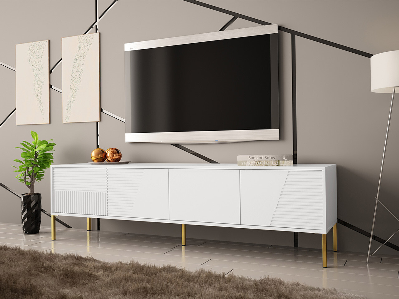 Mueble TV Verteni 100 (Blanco)