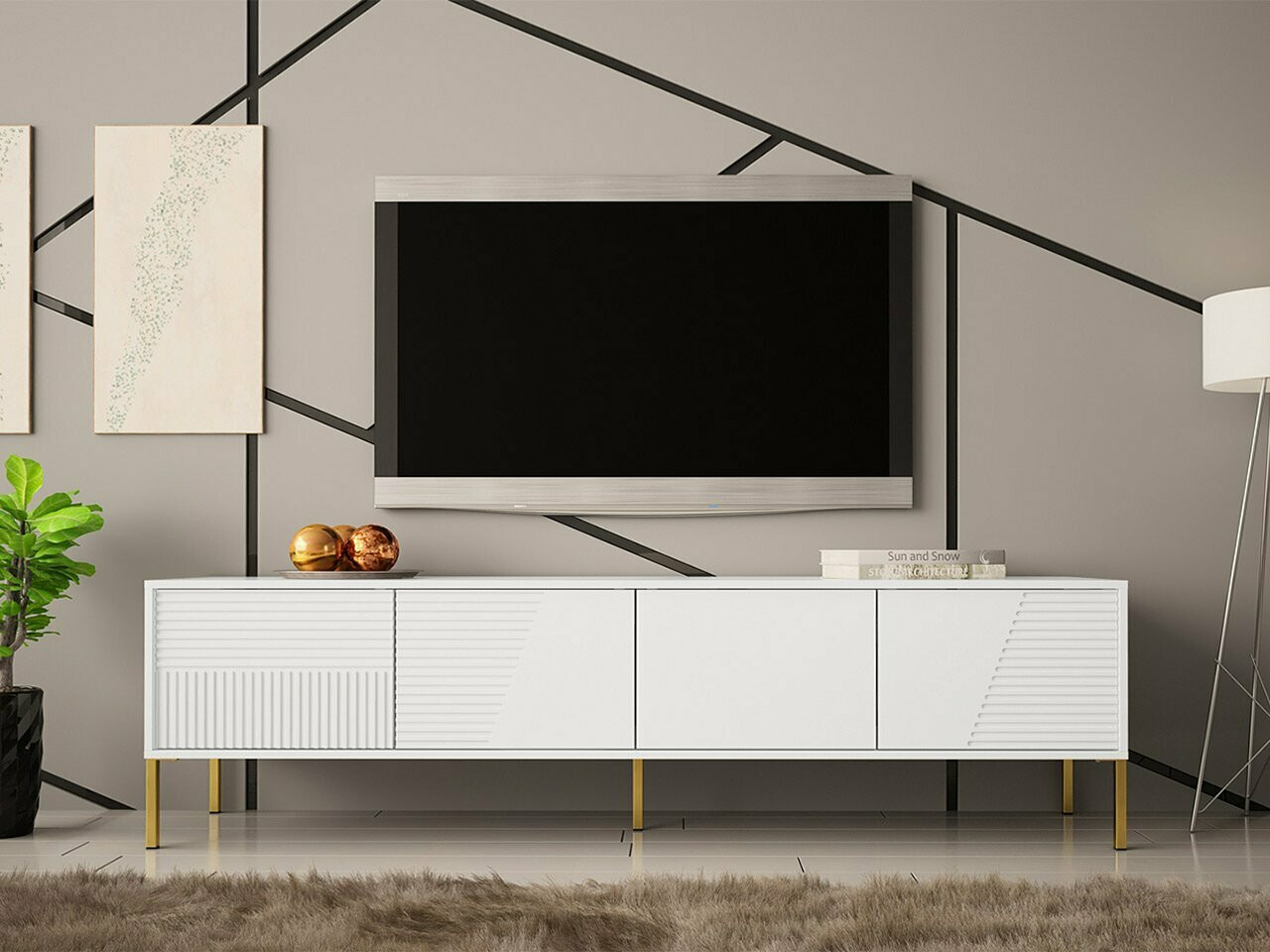 Mueble TV Verteni 100 (Blanco)