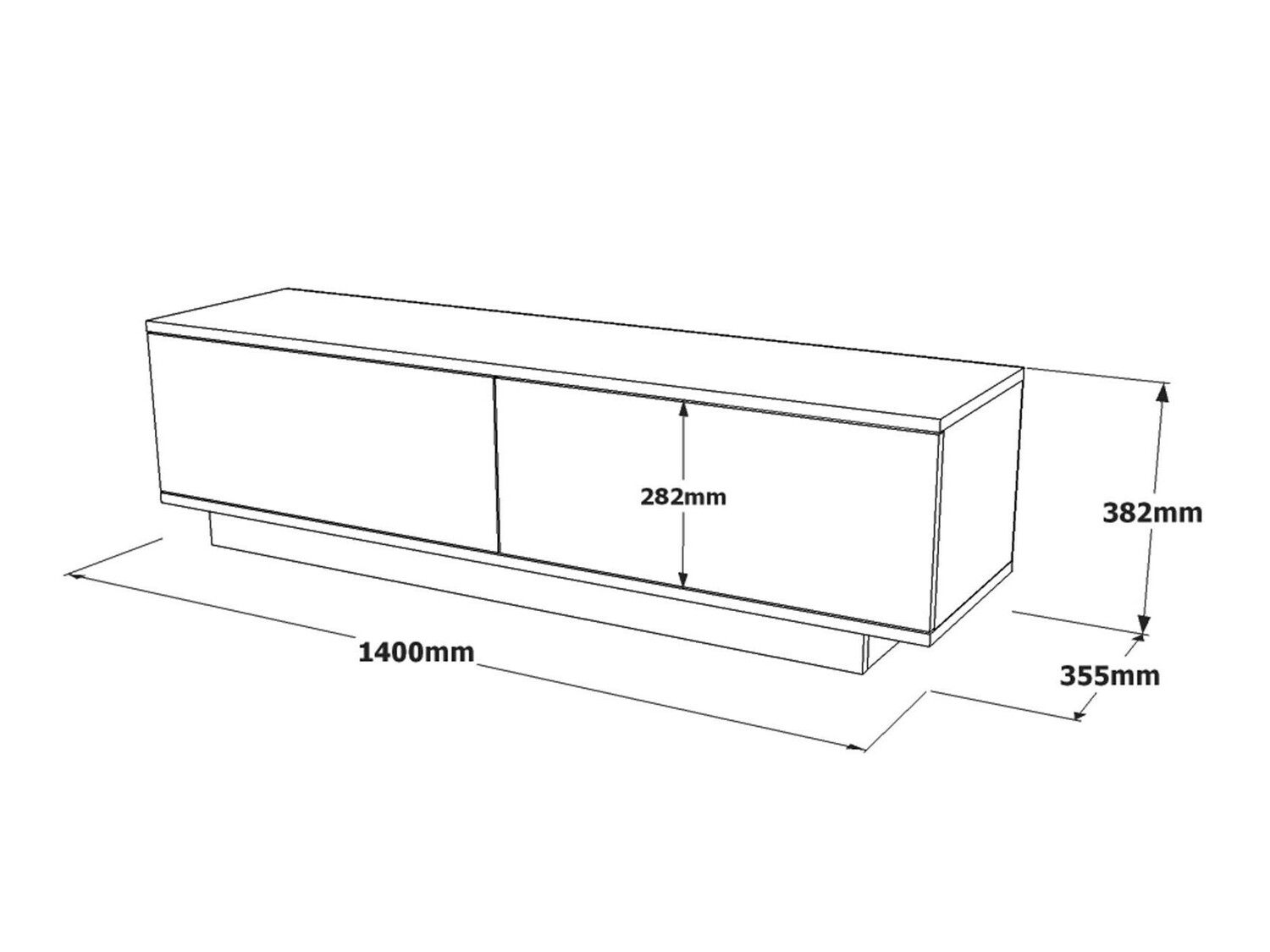 Mueble TV Kailua 1321 (Blanco)