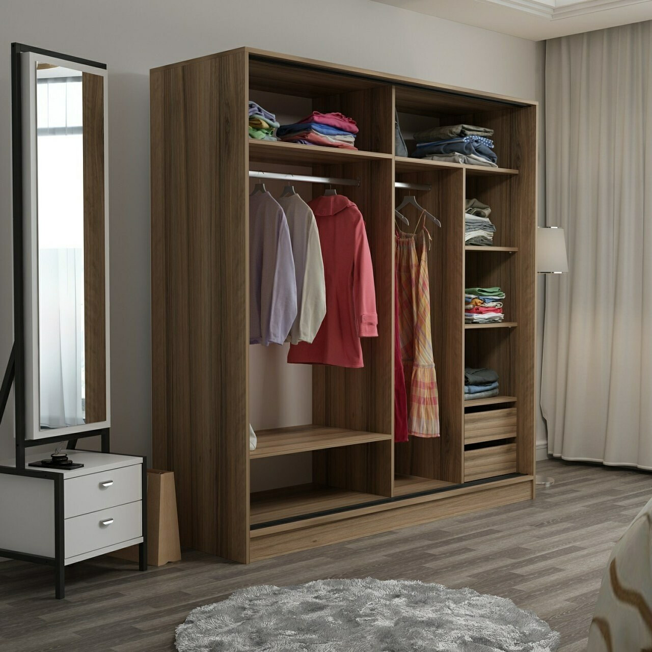 Armario Kailua T102 (Antracita + Roble)