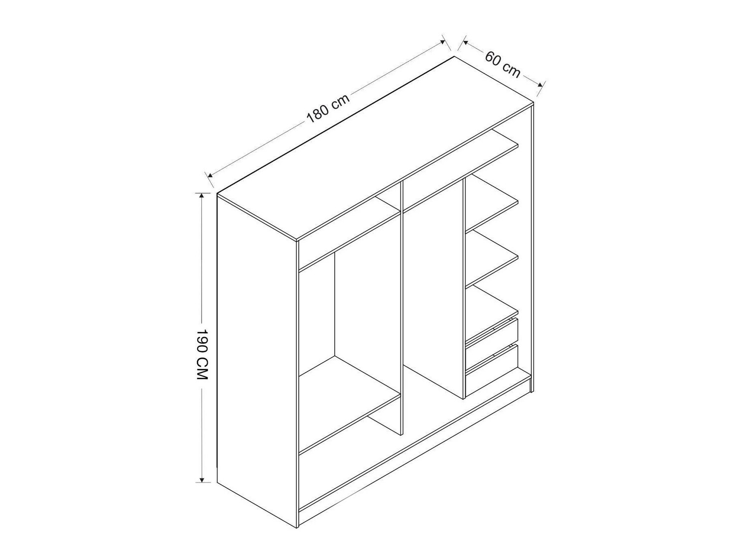 Armario Kailua T102 (Antracita + Roble)