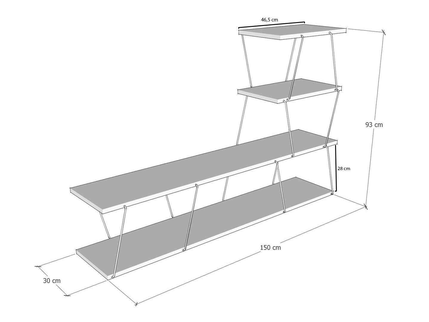 Mueble TV Kailua 1335 (Blanco)