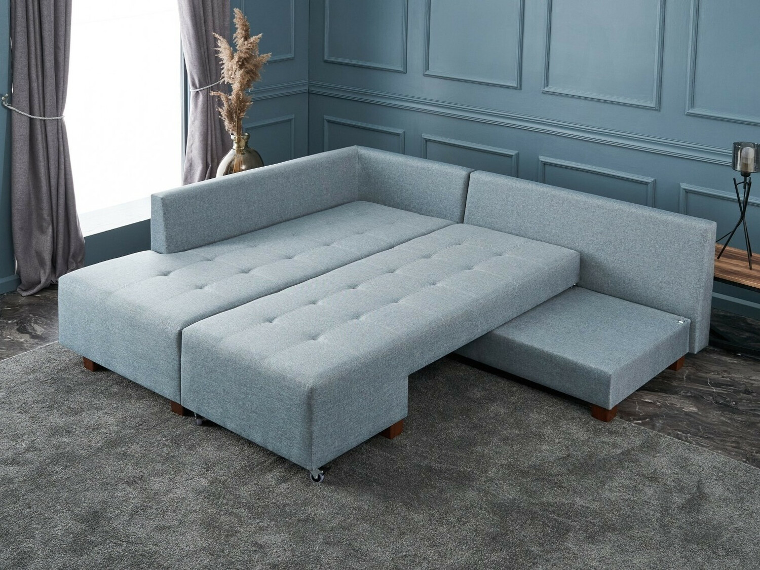 Sofá rinconero Altadena 296 (Azul claro)