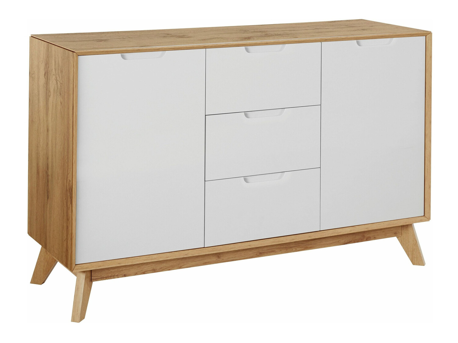 Cómoda Dorvou 100 (Blanco + Roble)