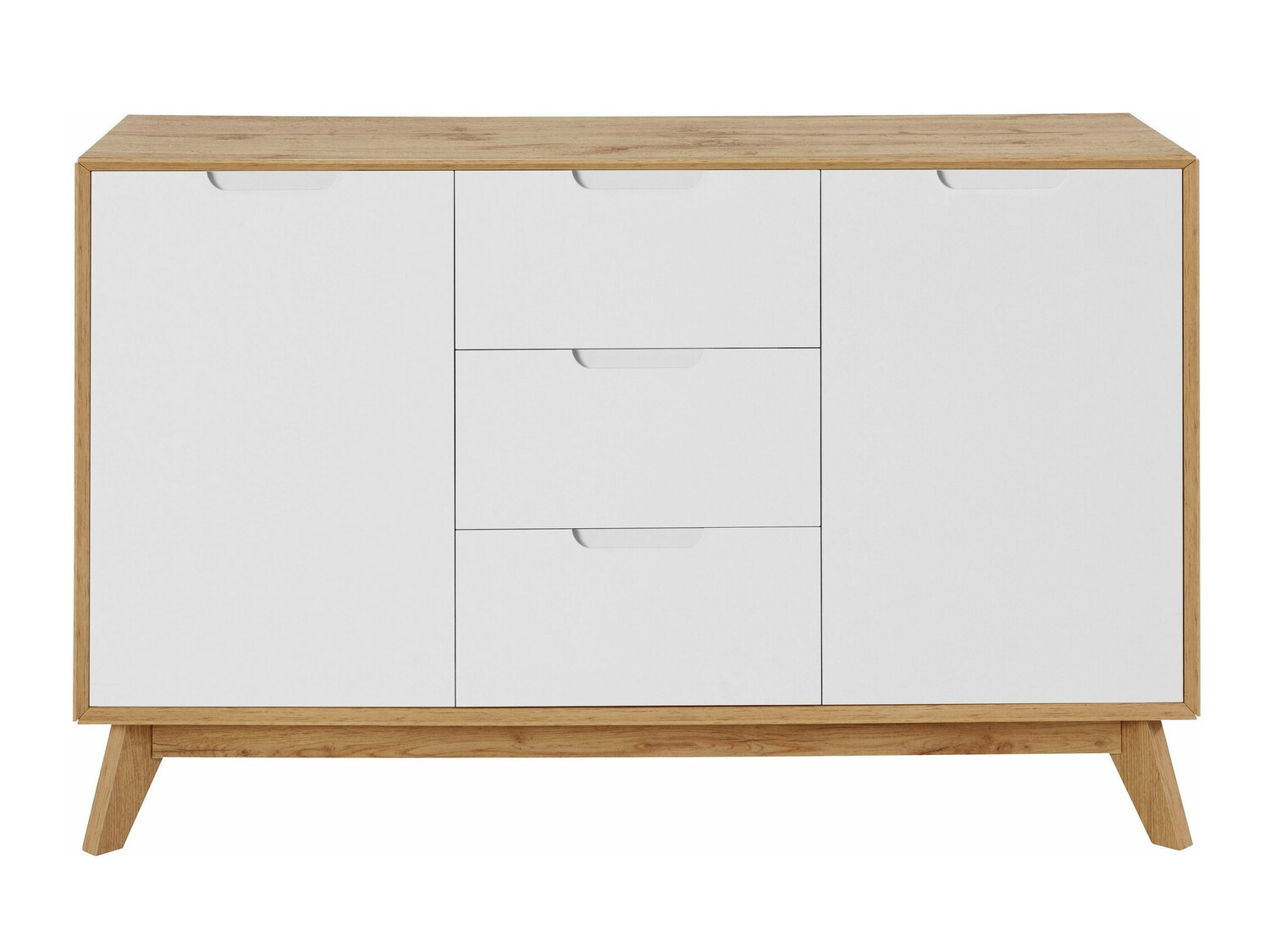 Cómoda Dorvou 100 (Blanco + Roble)