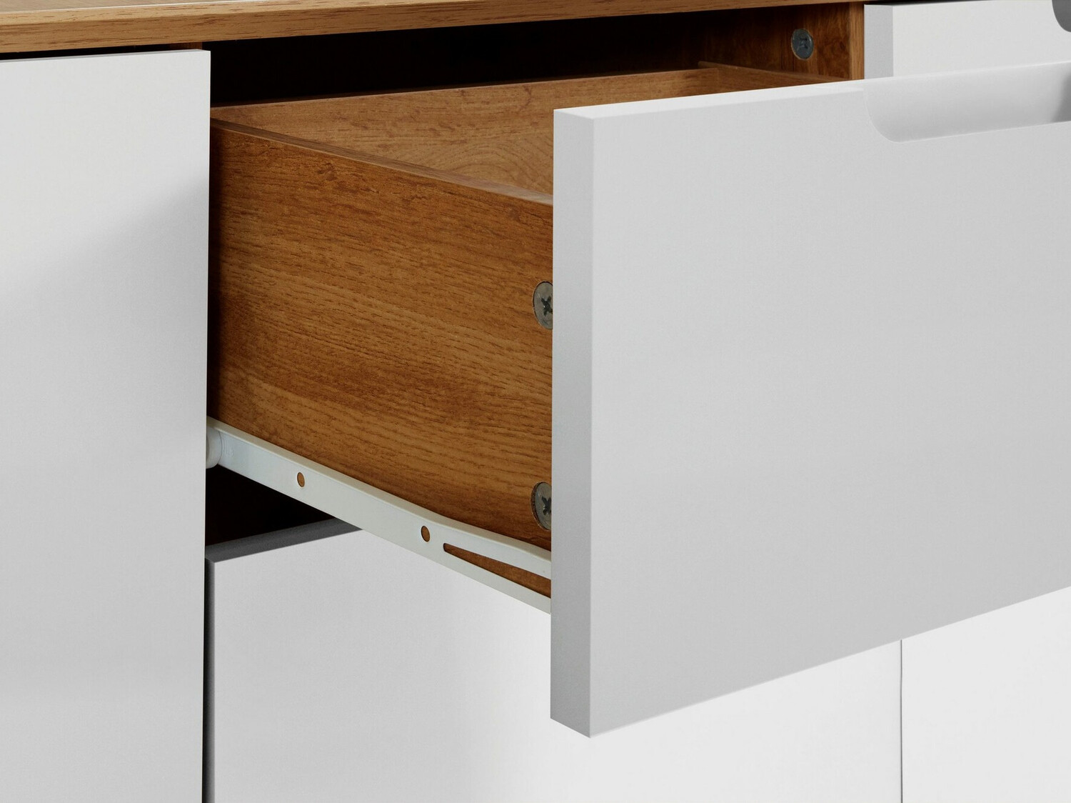 Cómoda Dorvou 100 (Blanco + Roble)