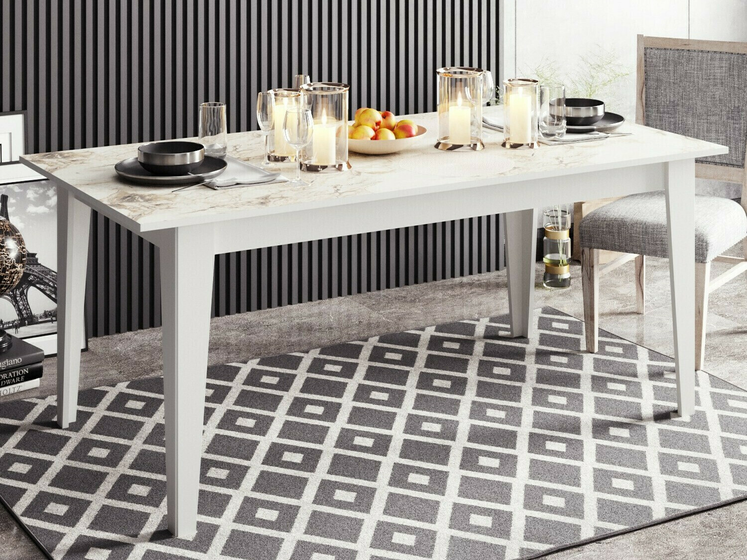 Mesa Kailua 1346 (Gris + Blanco)