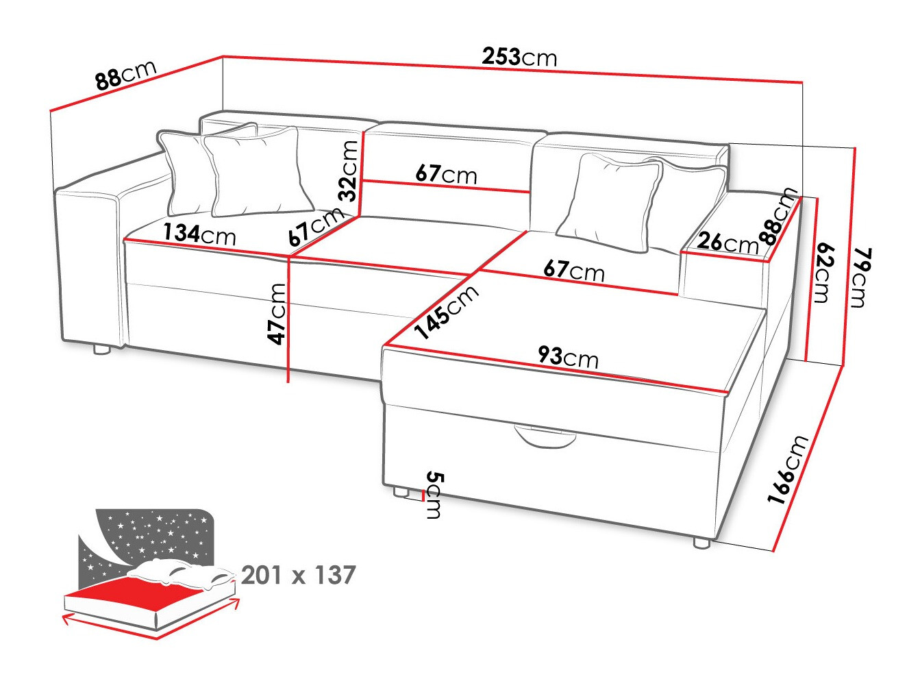 Sofá rinconero Clovis 116 (Poso 02)