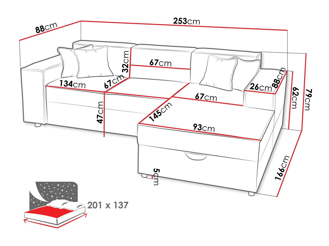 Sofá rinconero Clovis 116 (Poso 02)
