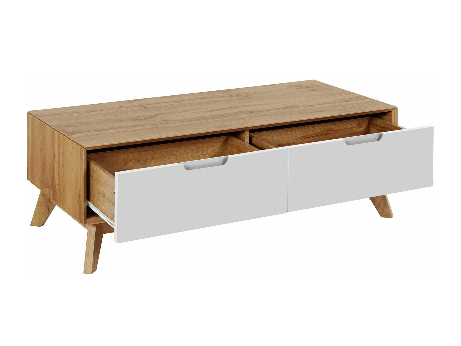 Mesa de centro Dorvou 103 (Blanco + Roble)