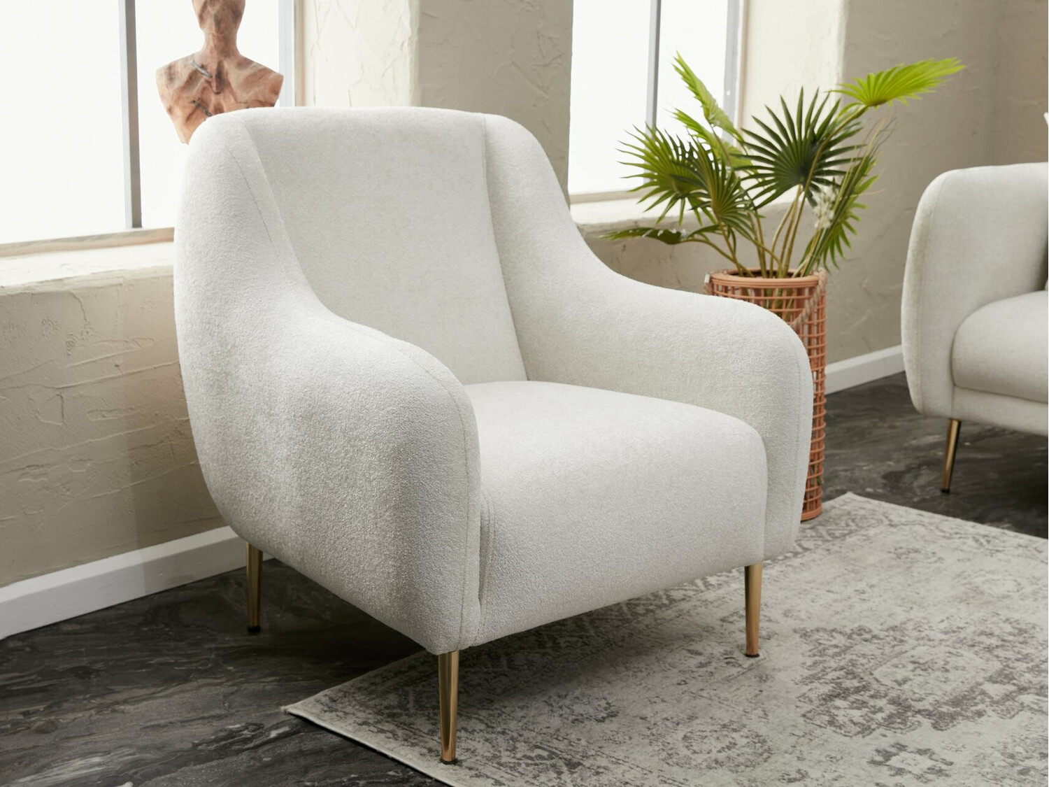 Sillón Altadena 308 (Crema + Dorado)