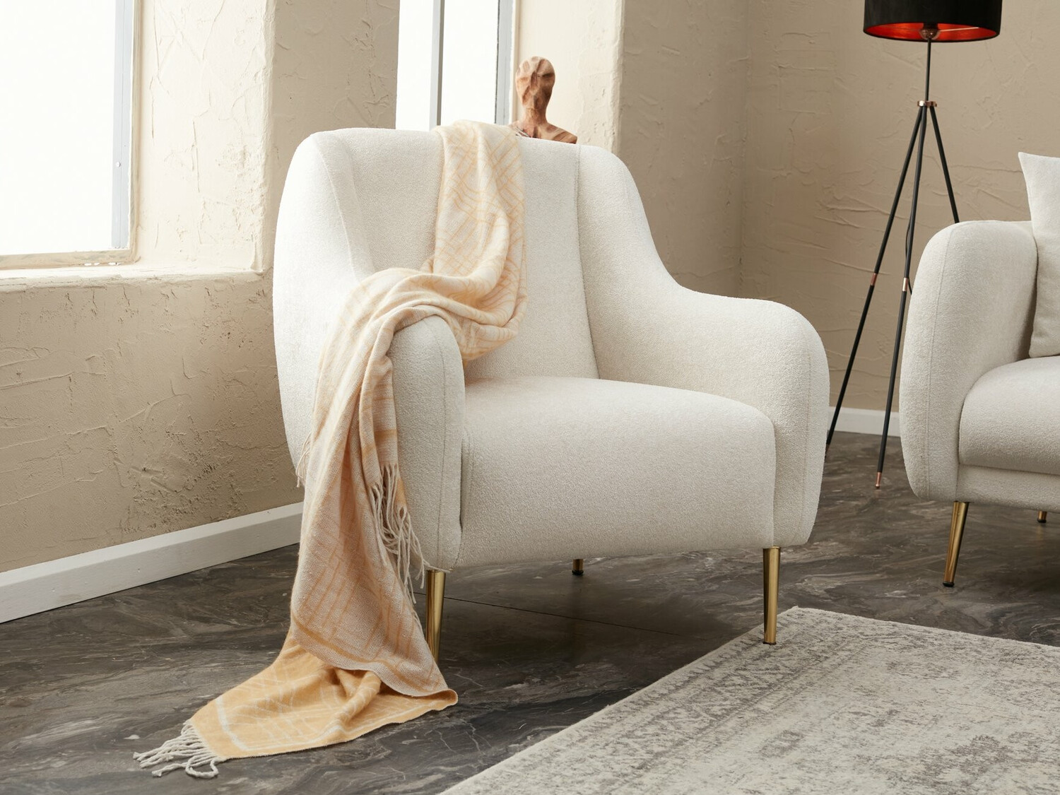 Sillón Altadena 308 (Crema + Dorado)