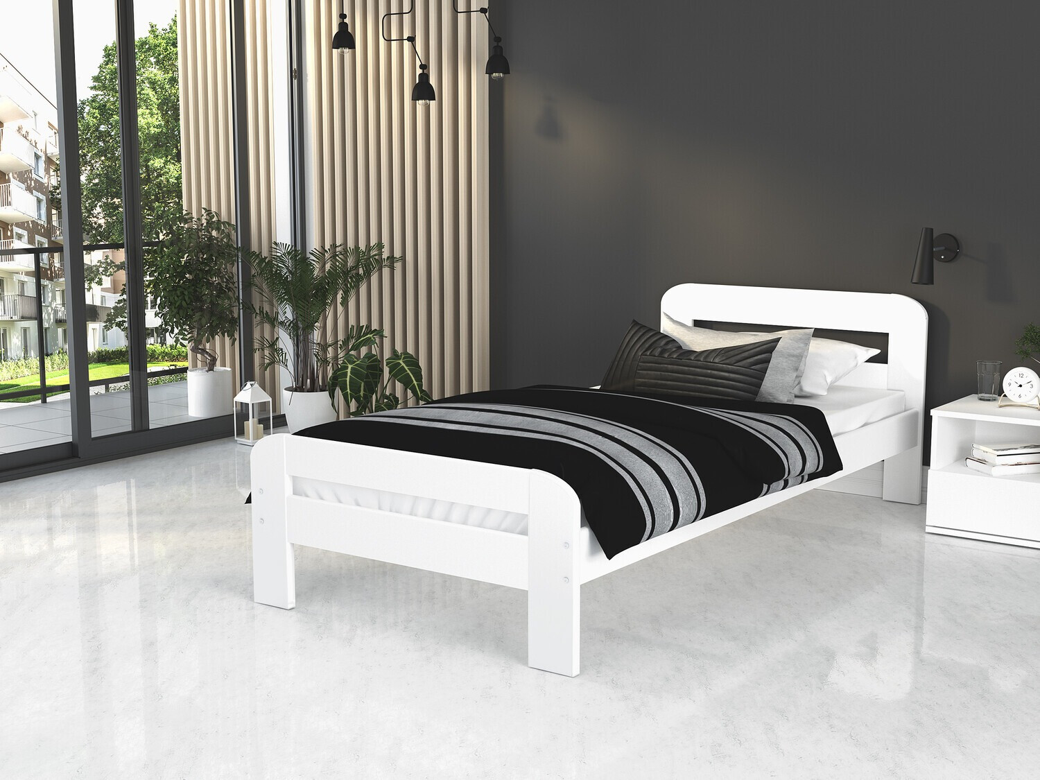 Cama Aurora 156 (Blanco)