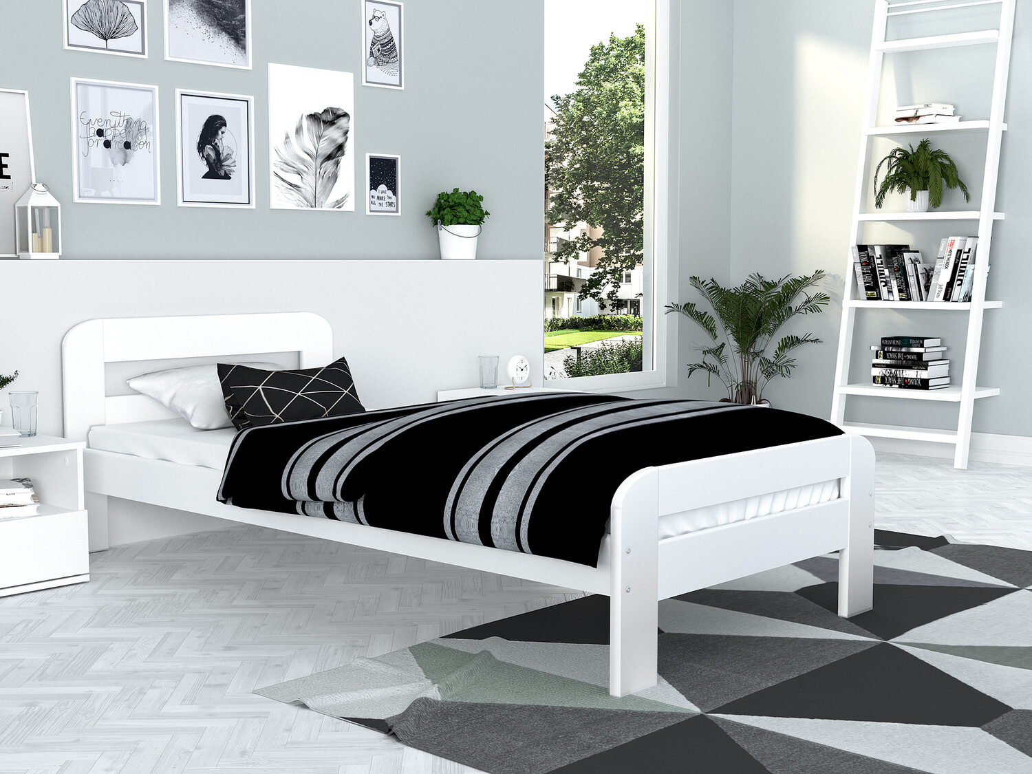 Cama Aurora 156 (Blanco)