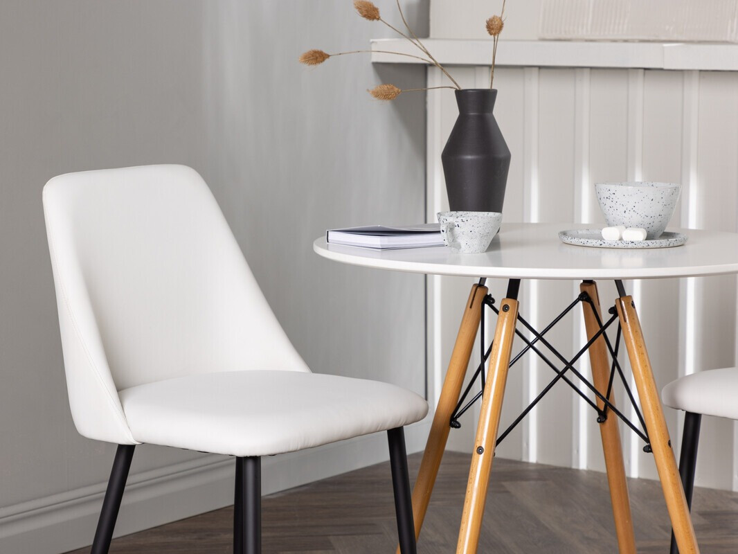 Conjunto de comedor Dallas 4245 (Blanco + Negro)